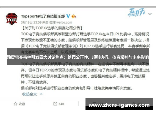 魏震禁赛事件引发四大讨论焦点:处罚公正性、规则执行、体育精神与未来影响 魏震禁赛事件引发四大讨论焦点:处罚公正性、规则执行、体育精神与未来影响